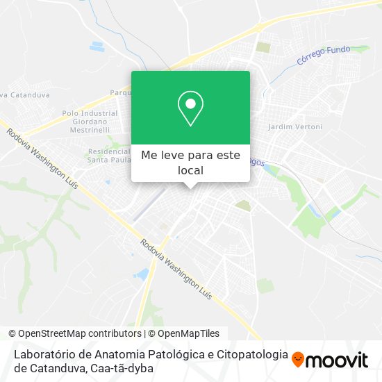 Laboratório de Anatomia Patológica e Citopatologia de Catanduva mapa