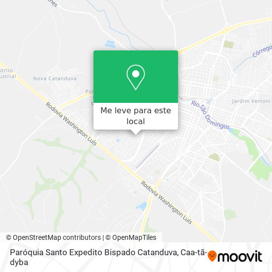 Paróquia Santo Expedito Bispado Catanduva mapa