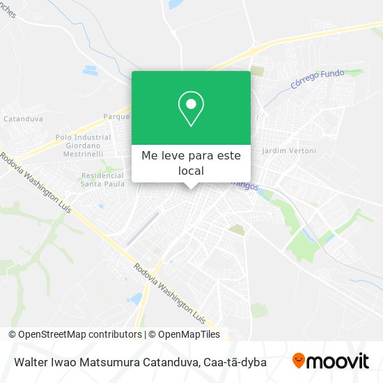 Walter Iwao Matsumura Catanduva mapa
