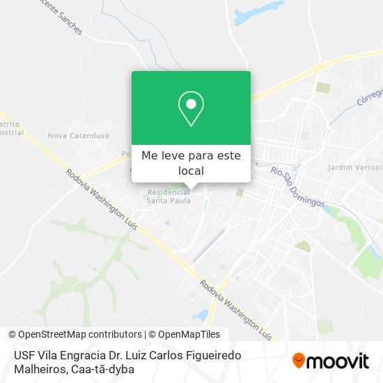 USF Vila Engracia Dr. Luiz Carlos Figueiredo Malheiros mapa