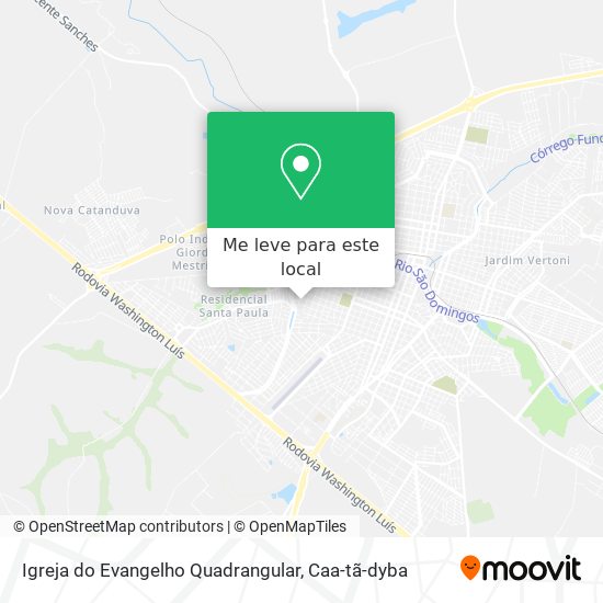 Igreja do Evangelho Quadrangular mapa