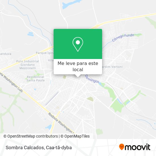 Sombra Calcados mapa