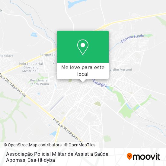 Associação Policial Militar de Assist a Saúde Apomas mapa