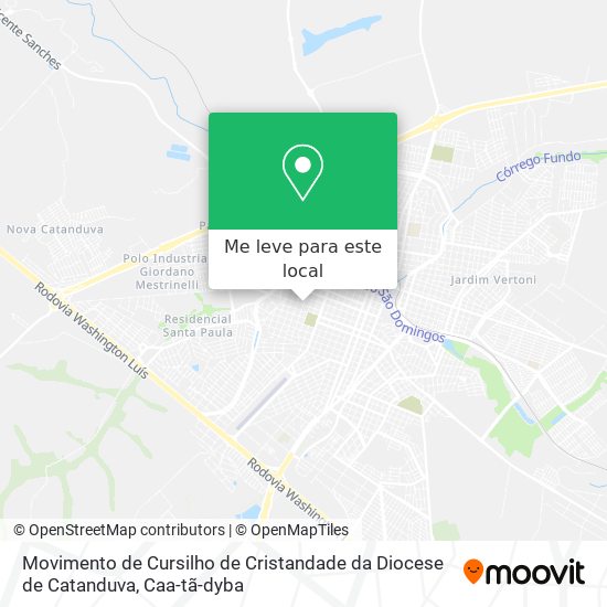 Movimento de Cursilho de Cristandade da Diocese de Catanduva mapa