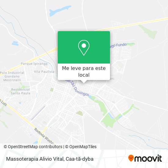 Massoterapia Alivio Vital mapa