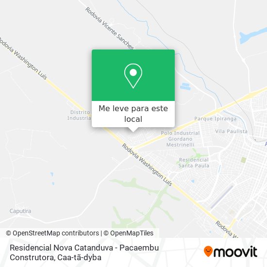 Residencial Nova Catanduva - Pacaembu Construtora mapa