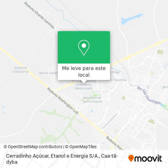 Cerradinho Açúcar, Etanol e Energia S / A. mapa