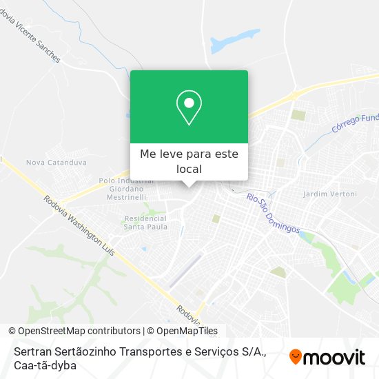 Sertran Sertãozinho Transportes e Serviços S / A. mapa