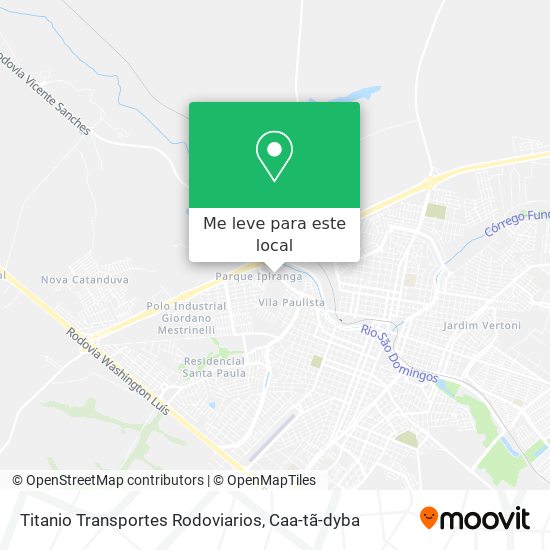 Titanio Transportes Rodoviarios mapa