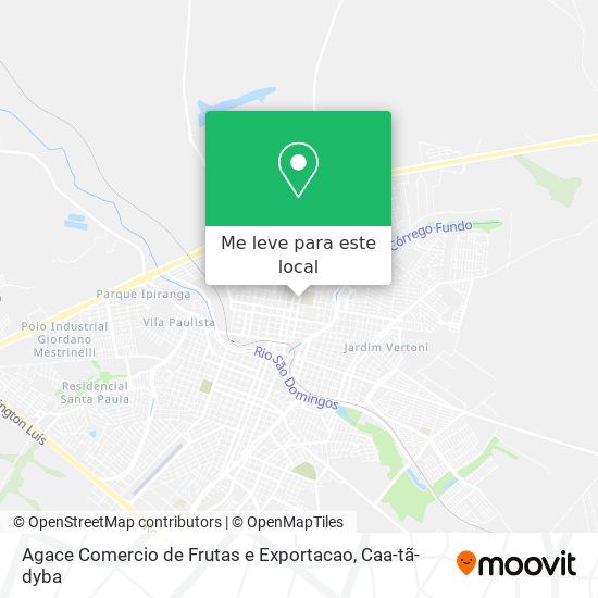 Agace Comercio de Frutas e Exportacao mapa