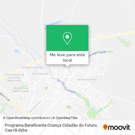 Programa Beneficente Criança Cidadão do Futuro mapa