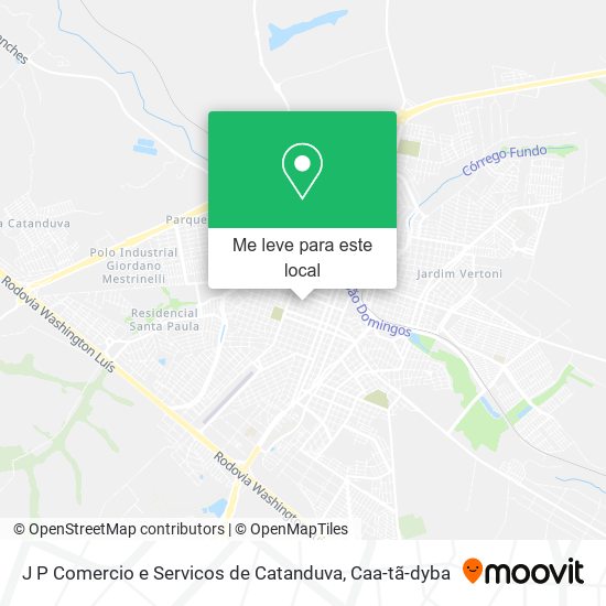 J P Comercio e Servicos de Catanduva mapa