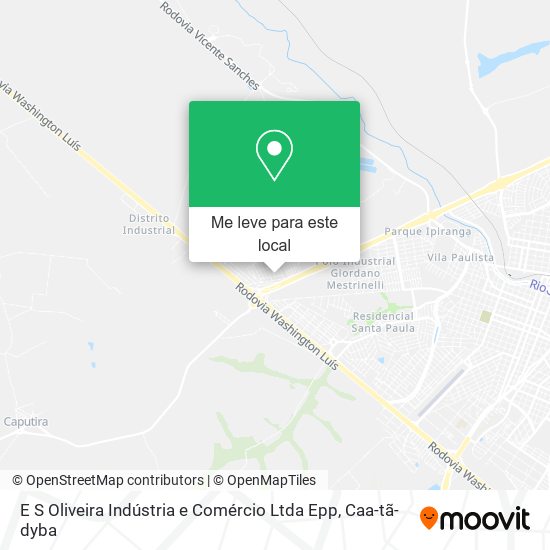 E S Oliveira Indústria e Comércio Ltda Epp mapa