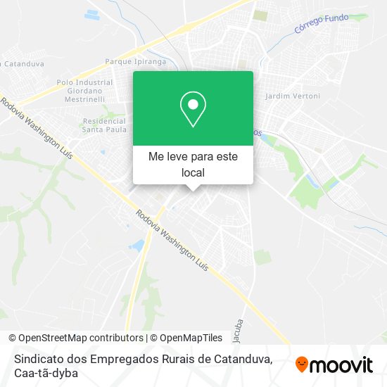Sindicato dos Empregados Rurais de Catanduva mapa