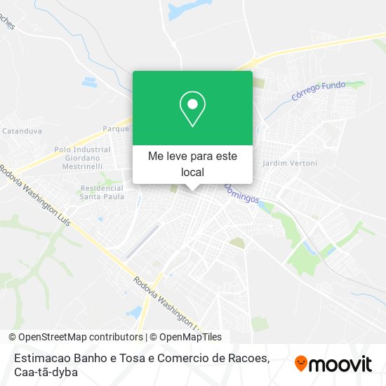 Estimacao Banho e Tosa e Comercio de Racoes mapa