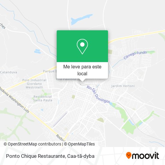 Ponto Chique Restaurante mapa