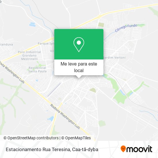 Estacionamento Rua Teresina mapa