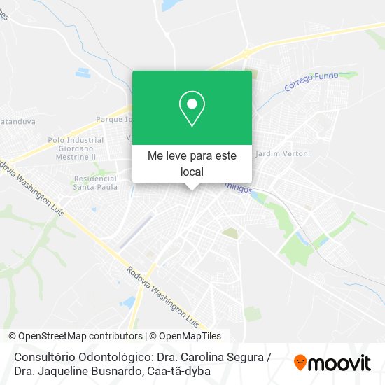 Consultório Odontológico: Dra. Carolina Segura / Dra. Jaqueline Busnardo mapa
