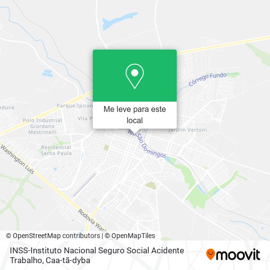 INSS-Instituto Nacional Seguro Social Acidente Trabalho mapa