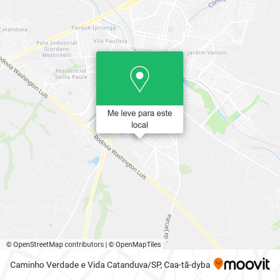 Caminho Verdade e Vida Catanduva / SP mapa