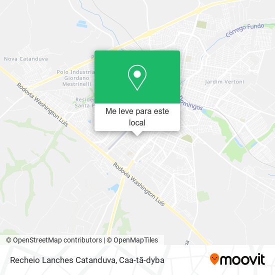 Recheio Lanches Catanduva mapa