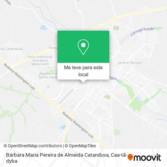 Bárbara Maria Pereira de Almeida Catanduva mapa