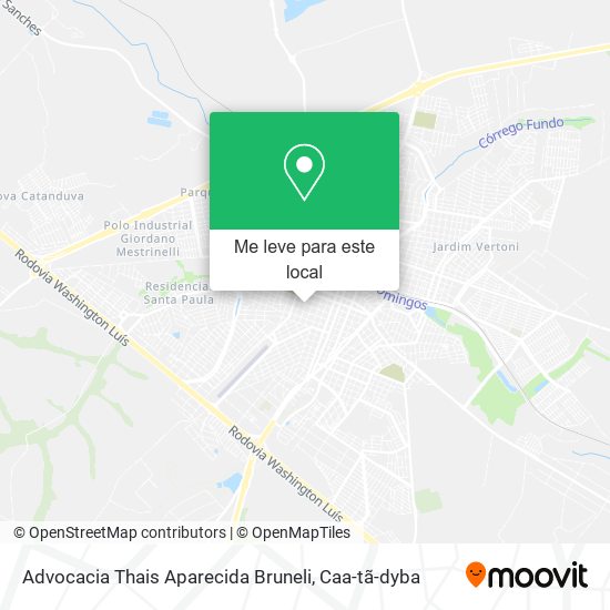 Advocacia Thais Aparecida Bruneli mapa
