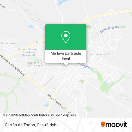 Cartão de Todos mapa