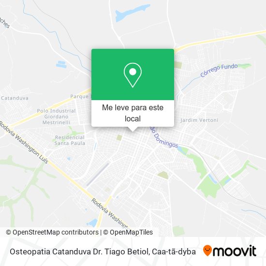 Osteopatia Catanduva Dr. Tiago Betiol mapa