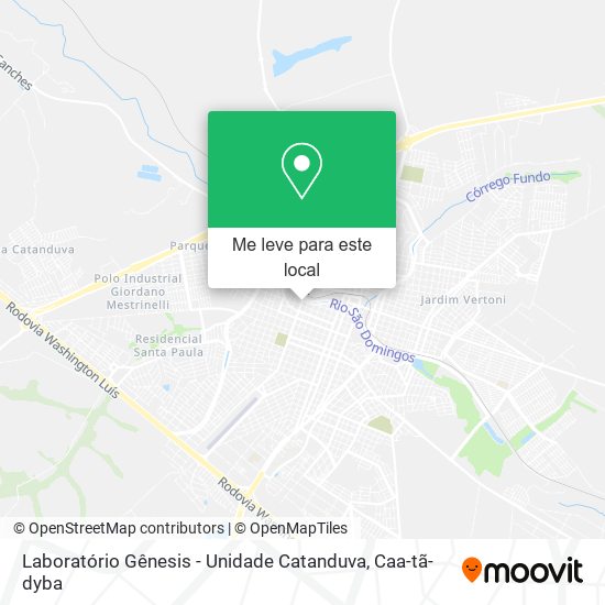 Laboratório Gênesis - Unidade Catanduva mapa