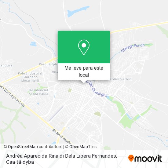 Andréa Aparecida Rinaldi Dela Libera Fernandes mapa