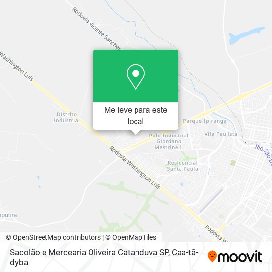Sacolão e Mercearia Oliveira Catanduva SP mapa