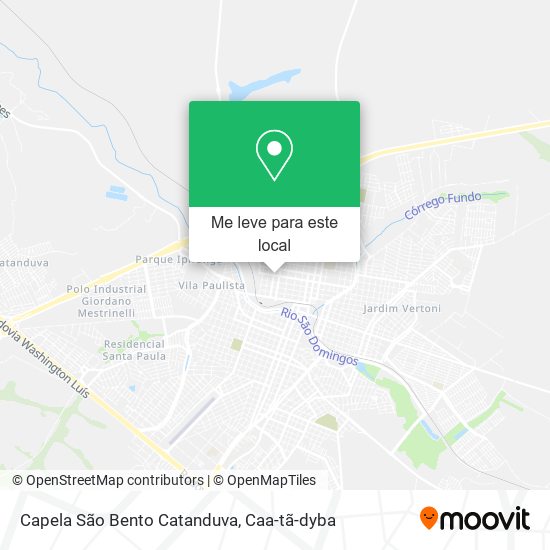 Capela São Bento Catanduva mapa