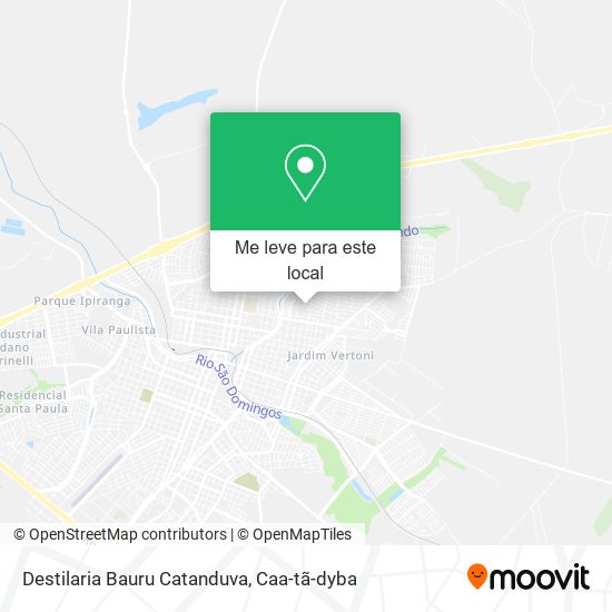 Destilaria Bauru Catanduva mapa