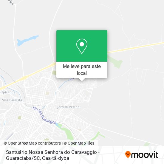 Santuário Nossa Senhora do Caravaggio - Guaraciaba / SC mapa