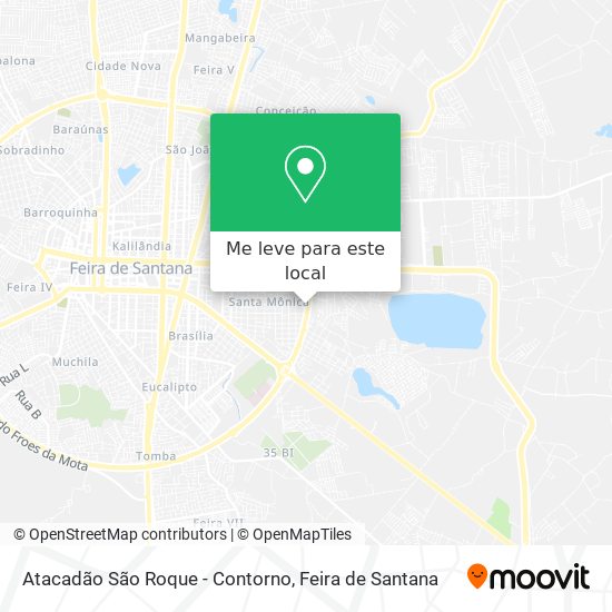 Atacadão São Roque - Contorno mapa