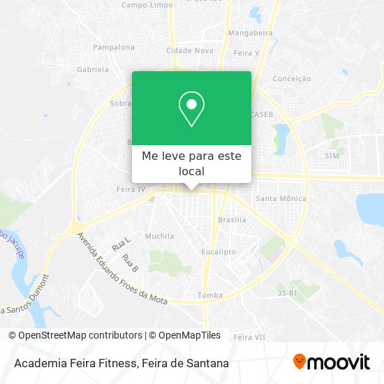 Academia Feira Fitness mapa