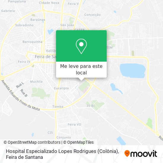 Hospital Especializado Lopes Rodrigues (Colônia) mapa