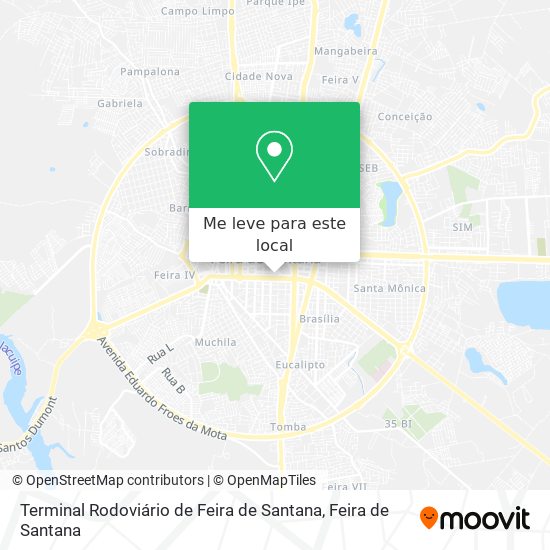 Terminal Rodoviário de Feira de Santana mapa