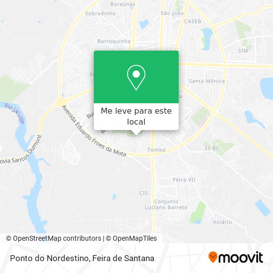 Ponto do Nordestino mapa