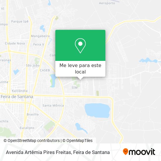 Avenida Artêmia Pires Freitas mapa