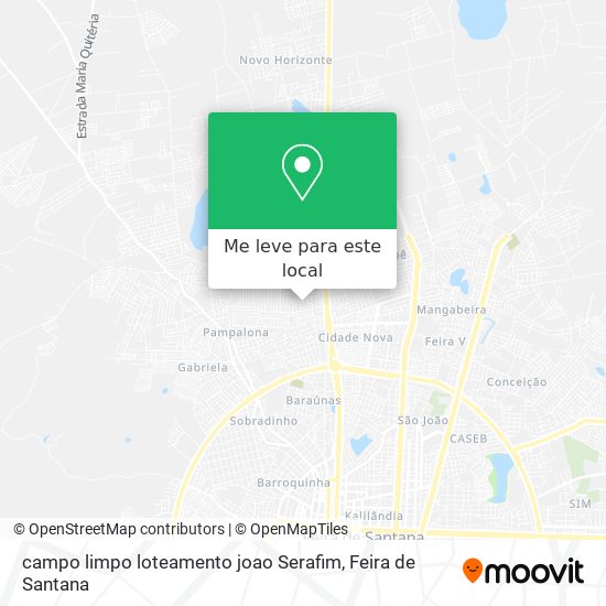 campo limpo loteamento joao Serafim mapa