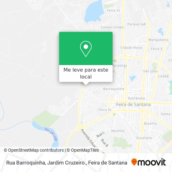 Rua Barroquinha, Jardim Cruzeiro. mapa