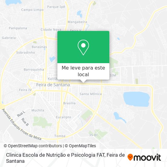 Clinica Escola de Nutrição e Psicologia FAT mapa