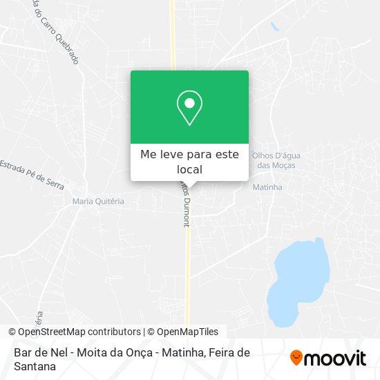 Bar de Nel - Moita da Onça - Matinha mapa