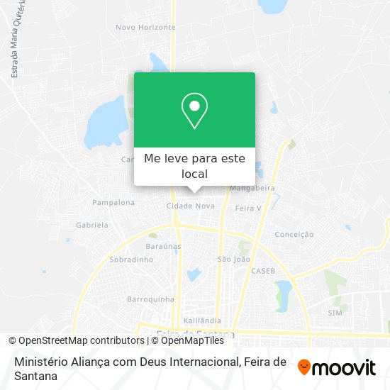 Ministério Aliança com Deus Internacional mapa