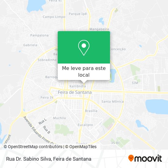 Rua Dr. Sabino Silva mapa