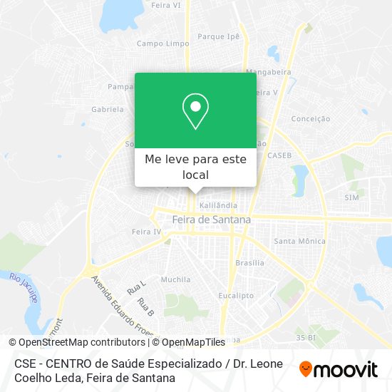 CSE -  CENTRO de Saúde Especializado / Dr. Leone Coelho Leda mapa