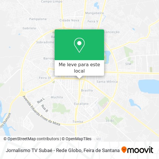 Jornalismo TV Subaé - Rede Globo mapa