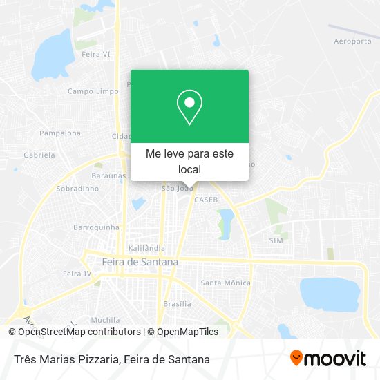 Três Marias Pizzaria mapa